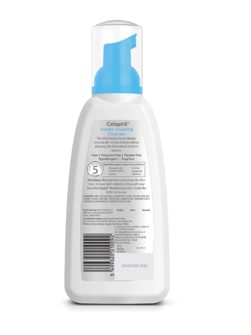 Cetaphil Gentle Foaming Cleanser – Fragrance-Free Daily Face Wash for Sensitive Skin