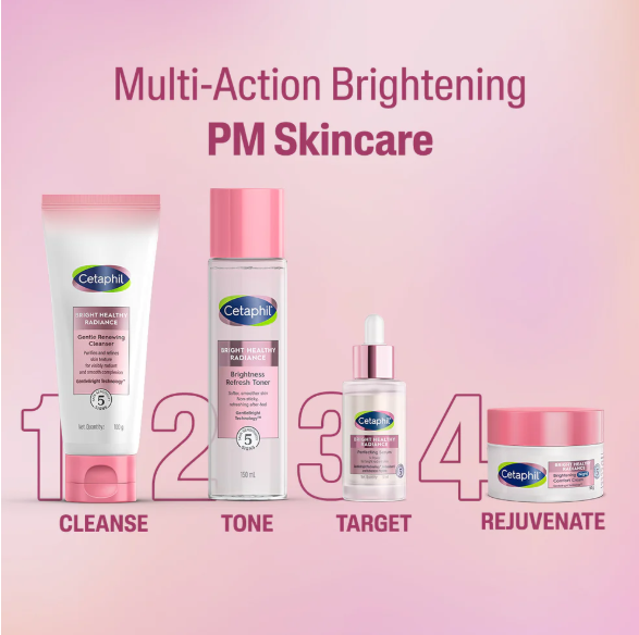 Cetaphil Bright Healthy Radiance Brightening Night Comfort Cream – Overnight Hydration & Tone Correction for Sensitive Skin