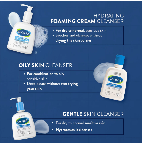 Cetaphil Hydrating Foaming Cream Cleanser – 236ml (For Dry to Normal, Sensitive Skin)