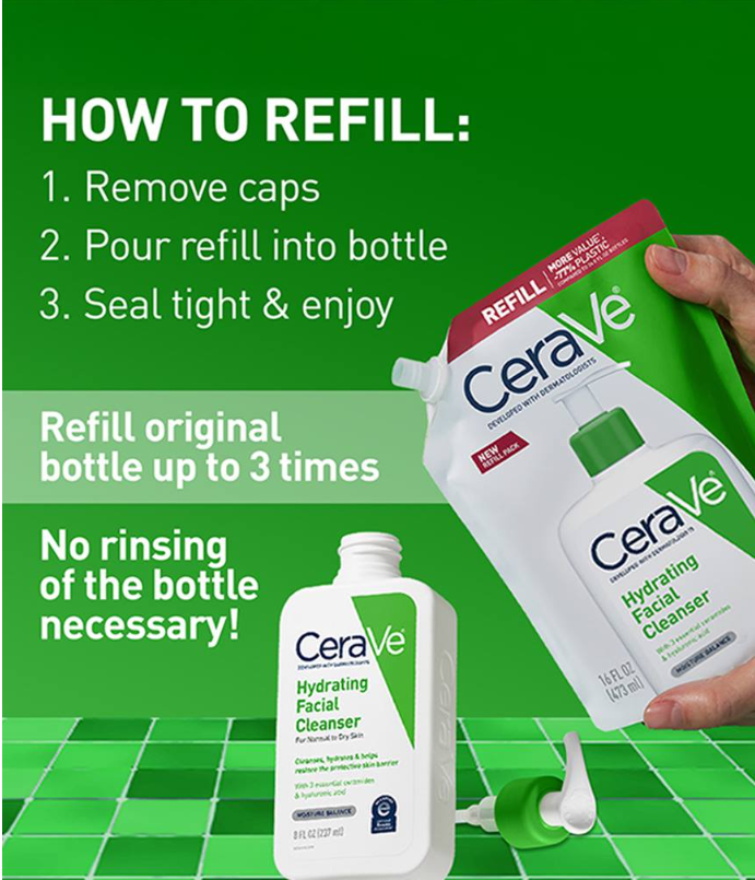 Hydrating Facial Cleanser Refill – Gentle, Nourishing & Eco-Friendly