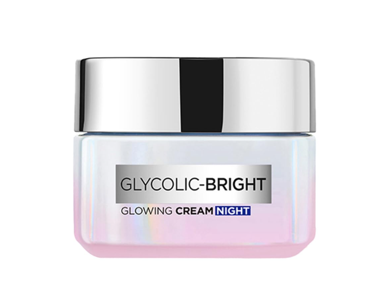 L’Oréal Paris Glycolic Bright Glowing Night Cream – Dark Spot Reduction & Radiance Boosting, 50ml