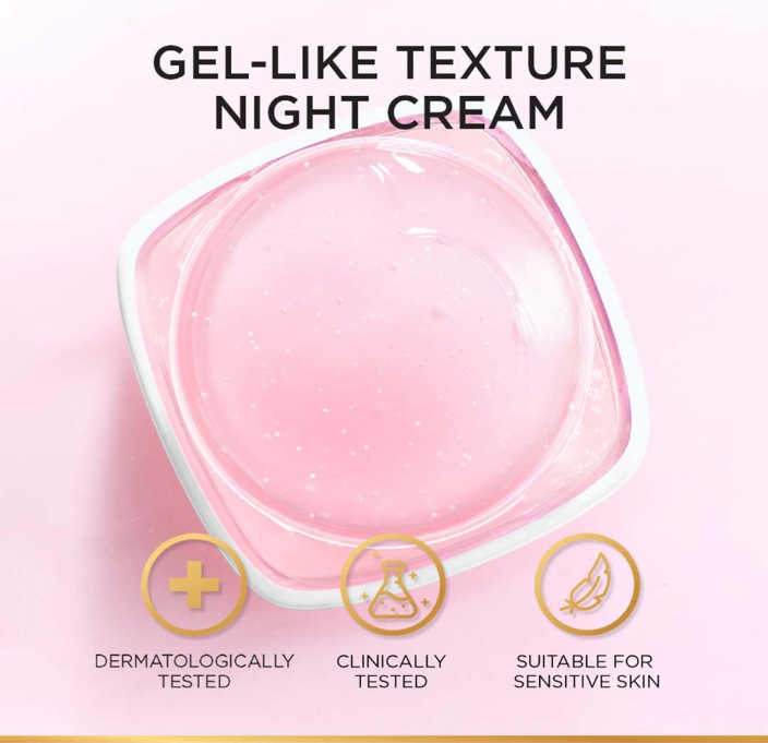 L’Oréal Paris Glycolic Bright Glowing Night Cream – Dark Spot Reduction & Radiance Boosting, 50ml