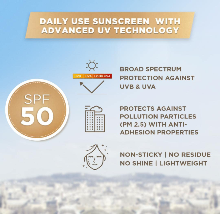 L’Oréal Paris UV Defender Serum Protector Bright & Clear SPF 50 PA++++ – Lightweight Niacinamide Brightening Sunscreen, 50ml