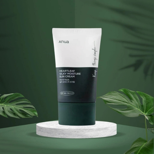 Anua Heartleaf Silky Moisture Sun Cream SPF 50+ PA++++ – 50 mL + 10 mL