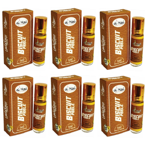 Al-Hiza Biscuit Parle Attar Perfume Oil - 6ml | Sweet & Nostalgic Fragrance (Pack of 6)