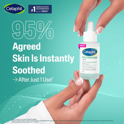 Cetaphil Soothing and Comforting CICA Restoring Serum – 30ml | Intensive Repair for Weakened, Sensitive Skin