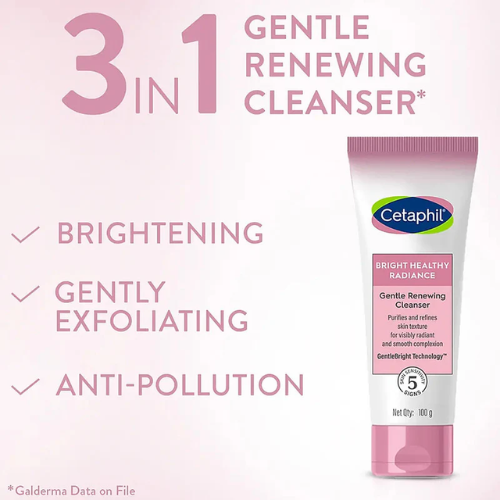 Cetaphil Bright Healthy Radiance Gentle Renewing Cleanser – Brightening Face Wash for Sensitive Skin