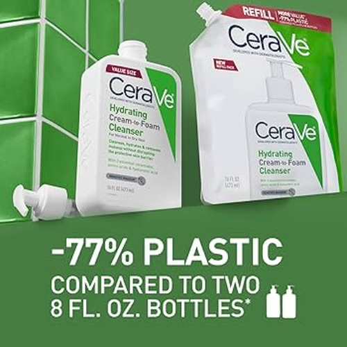 Hydrating Cream-to-Foam Cleanser Refill – Gentle Cleanse, Sustainable Choice