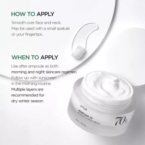 Anua Heartleaf 70% Intense Calming Cream 50ml