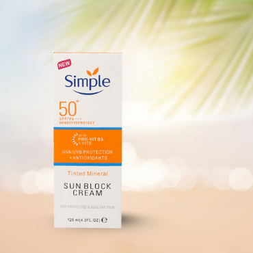 Simple Facial Sunscreen Sensitive Protect Sun Block SPF50+PA+++ 125ml