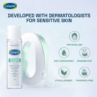 Sale Cetaphil Soothing and Comforting CICA Balancing Toner – 150ml | pH-Balanced Hydration for Sensitive Skin (0) Cetaphil Soothing and Comforting CIC