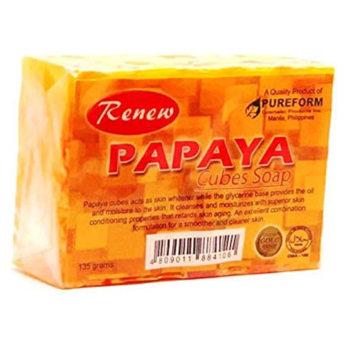 Renew Papaya Cubes Soap – Brightening & Nourishing Skin Whitening Cubes (135 g)