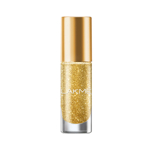 Lakmē Glitterati Collection Dusty Gold - Glitter Nail Polish for Sparkling Nails