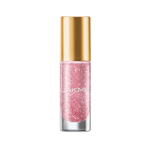 Lakmē Glitterati Collection Blushing Pink - Glitter Nail Polish for Sparkling Nails