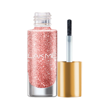 Lakmē Glitterati Collection Berry Blush - Glitter Nail Polish for Sparkling Nails