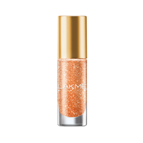 Lakmē Glitterati Collection Peachy Play - Glitter Nail Polish for Sparkling Nails