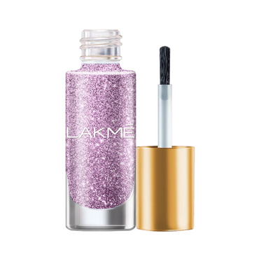 Lakmē Glitterati Collection Lavender Glam - Glitter Nail Polish for Sparkling Nails