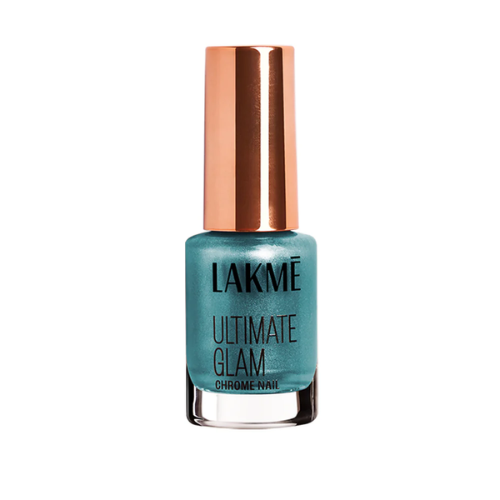 Lakmē Ultimate Glam Chrome Nail Turquoise - Metallic Chrome Nail Polish