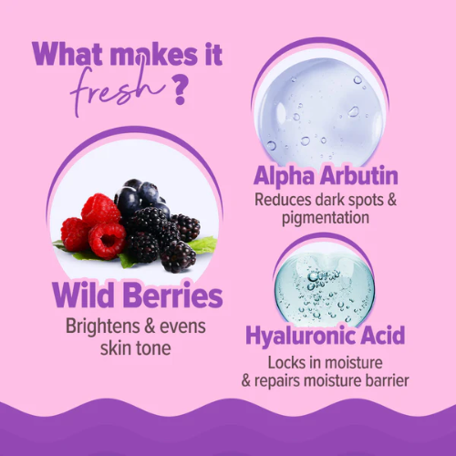 Aqualogica Illuminate+ Dewy Sunscreen SPF 50+ PA++++ | Wild Berries & Alpha Arbutin – 80g