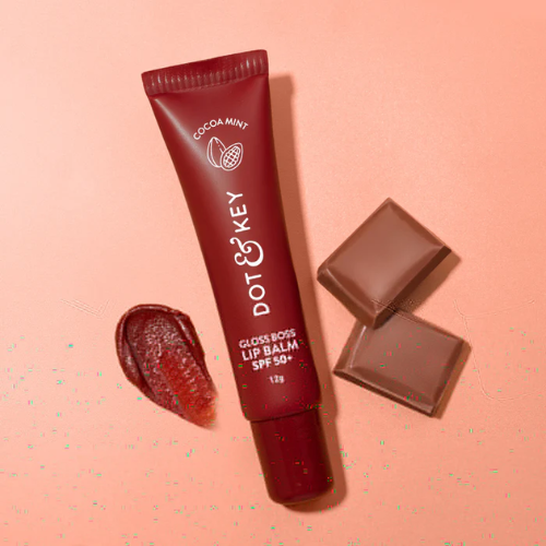 Dot & Key Vitamin C + E Brightening Lip Balm with SPF 50+ (Cocoa Mint Low Tinted)