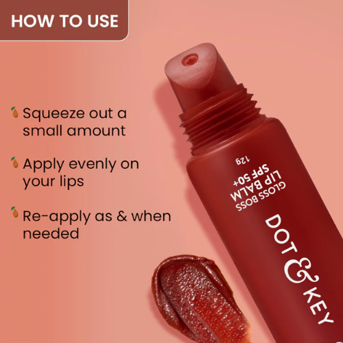 Dot & Key Vitamin C + E Brightening Lip Balm with SPF 50+ (Cocoa Mint Low Tinted)