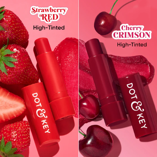 Dot & key SPF 50+ Barrier Repair Hydrating Lip Balm - Pack of 2 (Strawberry Red + Cherry Crimson)