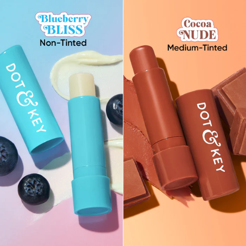 Dot & key SPF 50+ Barrier Repair Hydrating Lip Balm - Pack of 2 (Blueberry Bliss + Cocoa Nude)