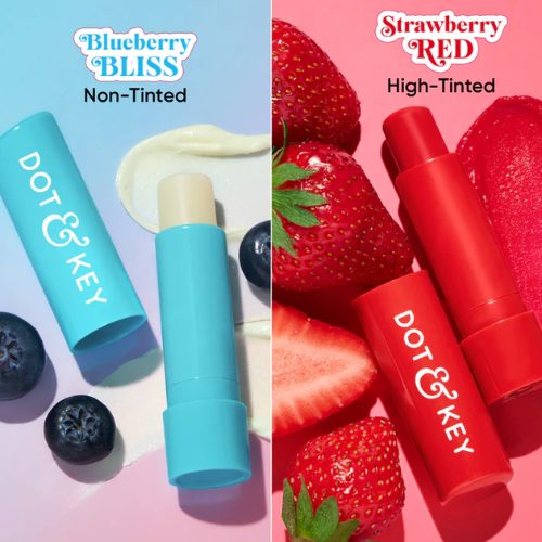Dot & key SPF 50+ Barrier Repair Hydrating Lip Balm - Pack of 2 (Blueberry Bliss + Strawberry Red)