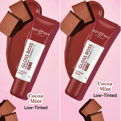 Dot & key SPF 50+ Vitamin C + E Brightening Lip Balm - Pack of 2 (Cocoa Nude)