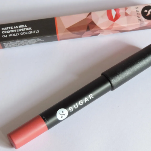 SUGAR Cosmetics Matte As Hell Crayon Lipstick 04 Holly Golightly (Nude) 2.8 gm