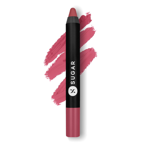 SUGAR Cosmetics Matte As Hell Crayon Lipstick 05 Rose Dawson (Rose Pink) 2.8 gm