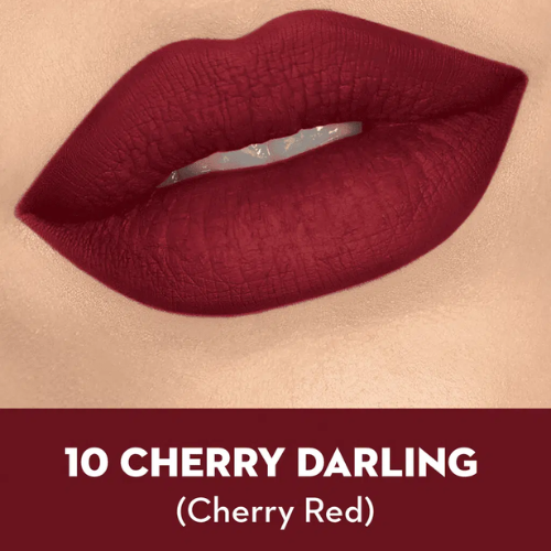 SUGAR Cosmetics Matte As Hell Crayon Lipstick 10 Cherry Darling (Cherry Red) 2.8 gm