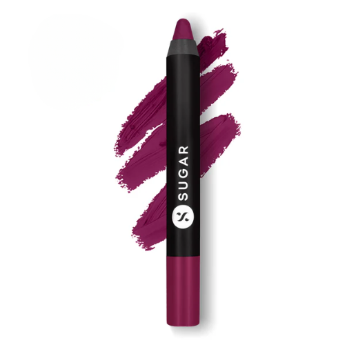SUGAR Cosmetics Matte As Hell Crayon Lipstick 12 Baby Houseman (Deep Pink) 2.8 gm