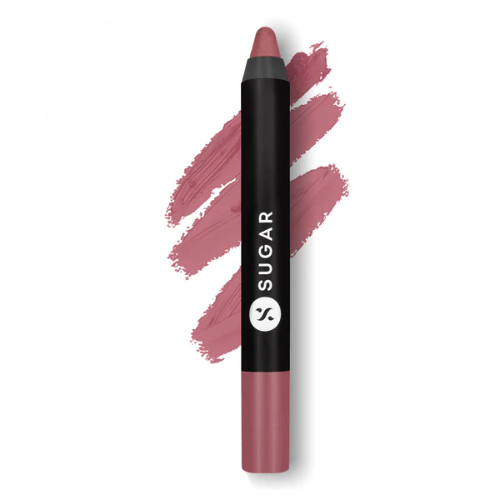SUGAR Cosmetics Matte As Hell Crayon Lipstick 18 Rosalind (Nude Rose) 2.8gm