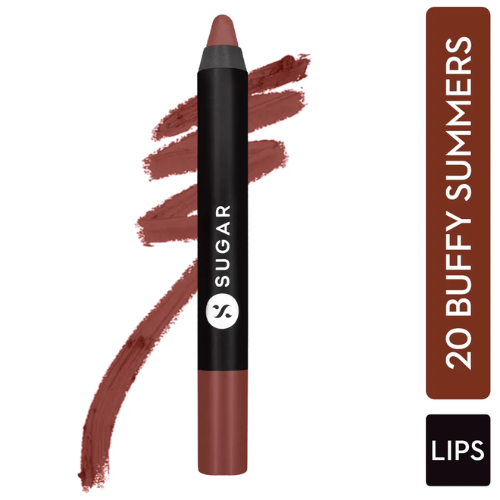 SUGAR Cosmetics Matte As Hell Crayon Lipstick 20 Buffy Summers (Mid-tone Warm Nude)2.8gm
