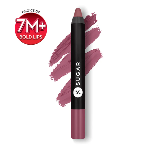 SUGAR Cosmetics Matte As Hell Crayon Lipstick 25 Lily Aldrin (Mauve Pink)2.8gm