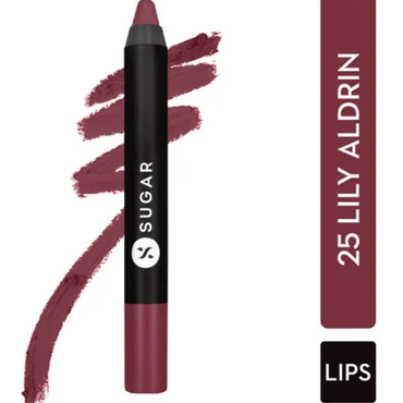 SUGAR Cosmetics Matte As Hell Crayon Lipstick 25 Lily Aldrin (Mauve Pink)2.8gm