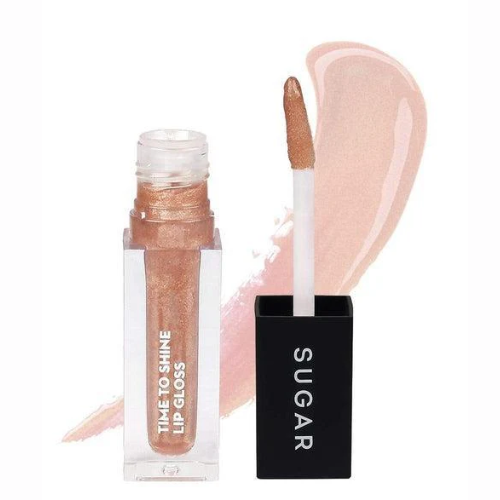 SUGAR Cosmetics Time To Shine Lip Gloss 10 Princess Aurora (Golden Beige With Shimmer)