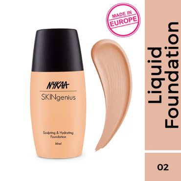 Nykaa SKINgenius Sculpting & Hydrating Dewy Foundation For Dry Skin - (30ml)
