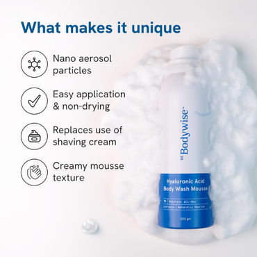 Be Bodywise 1% Hyaluronic Acid Body Wash Mousse | 200 ml