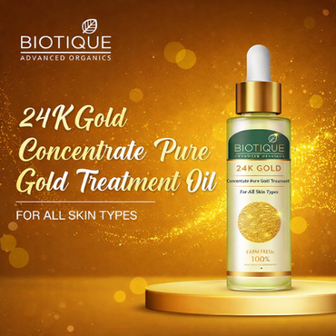 Biotique 24K Gold Treatment Oil 30 ml | Radiant Skin