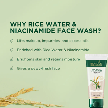 Biotique Rice Water & Niacinamide Face Wash 100ml