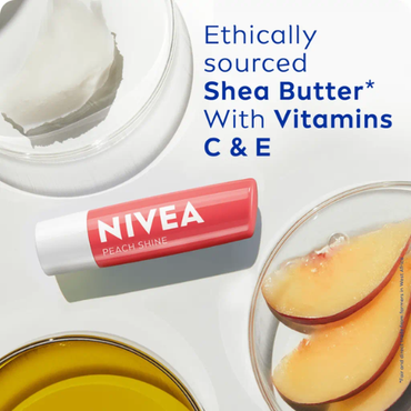 NIVEA Peach Shine Lip Balm | Soft & Glossy Lips