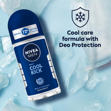 NIVEA Men Cool Kick Deo Roll On 50ml – Long-Lasting Freshness