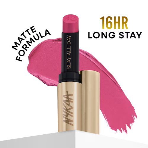Nykaa Matte to Last No Transfer Long Lasting Lipstick - Racy Rose(3.5g)