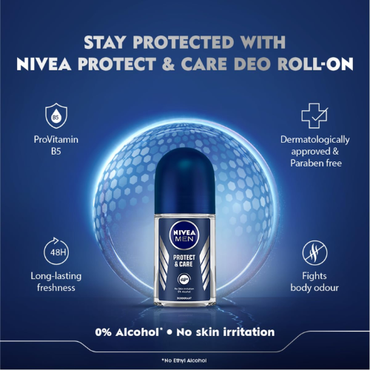 NIVEA Men Protect & Care Deo Roll On 50ml | 48H Protection