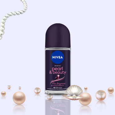 NIVEA Pearl & Beauty Deo Roll On 50ml | Long-Lasting Freshness