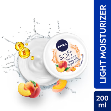 NIVEA Soft Playful Peach Cream 200ml | Hydrating Glow Moisturizer