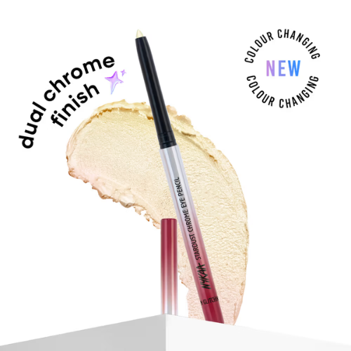 Nykaa Stardust Holographic Long Lasting Waterproof Smudgeproof Chrome Pencil Eyeliner - I'm Glitching