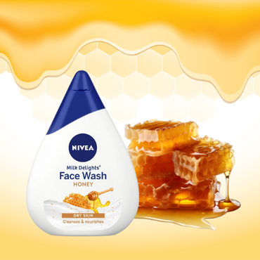 NIVEA Milk Delights Honey Face Wash for Dry Skin – 100ml